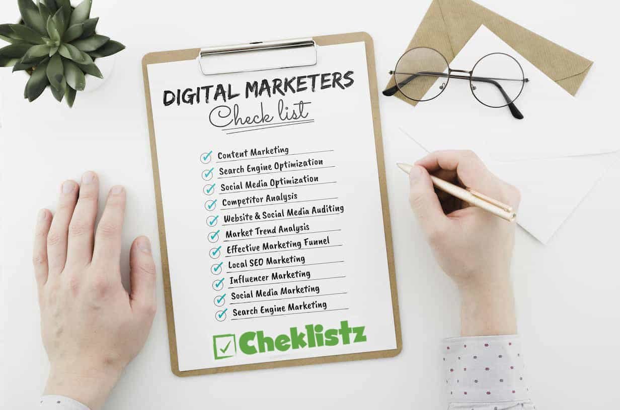 Digital Marketers Checklist